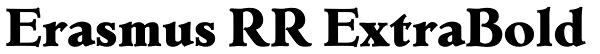 Erasmus RR ExtraBold Font