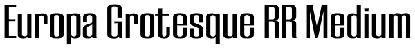 Europa Grotesque RR Medium Font