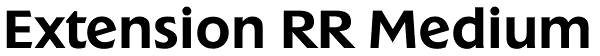 Extension RR Medium Font