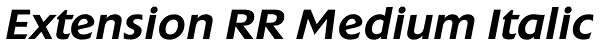 Extension RR Medium Italic Font