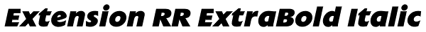 Extension RR ExtraBold Italic Font