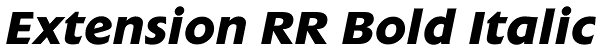 Extension RR Bold Italic Font