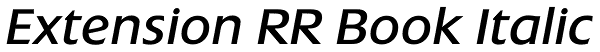 Extension RR Book Italic Font