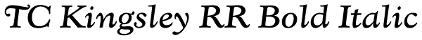 TC Kingsley RR Bold Italic Font