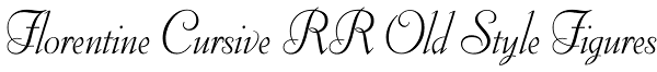 Florentine Cursive RR Old Style Figures Font