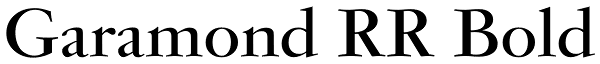 Garamond RR Bold Font