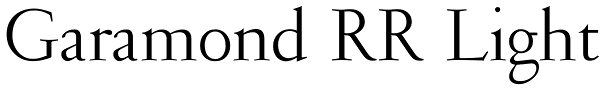 Garamond RR Light Font