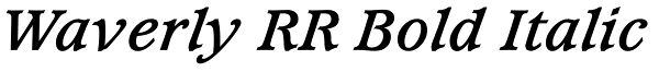 Waverly RR Bold Italic Font