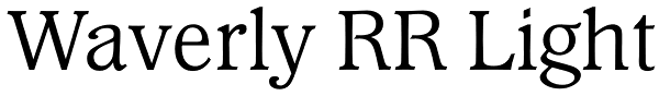 Waverly RR Light Font