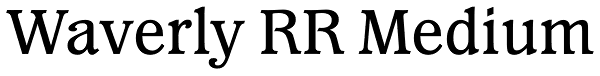 Waverly RR Medium Font