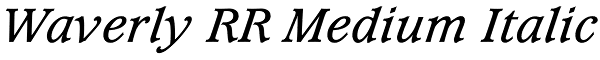 Waverly RR Medium Italic Font