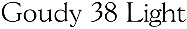 Goudy 38 Light Font