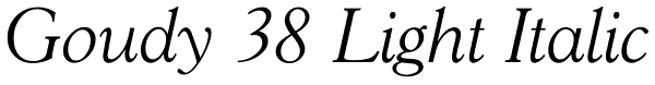 Goudy 38 Light Italic Font