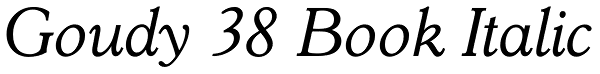 Goudy 38 Book Italic Font