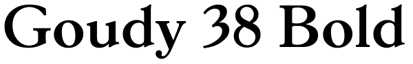 Goudy 38 Bold Font