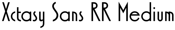 Xctasy Sans RR Medium Font