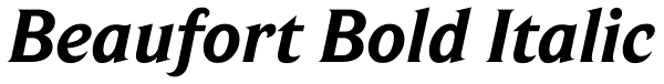 Beaufort Bold Italic Font