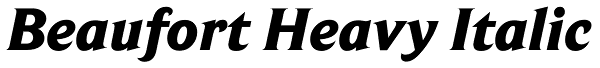 Beaufort Heavy Italic Font