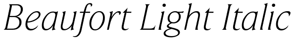 Beaufort Light Italic Font