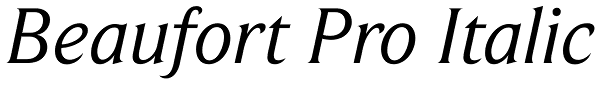 Beaufort Pro Italic Font