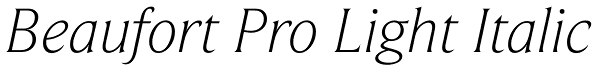 Beaufort Pro Light Italic Font