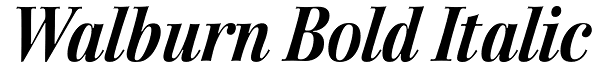 Walburn Bold Italic Font