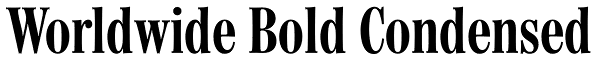 Worldwide Bold Condensed Font