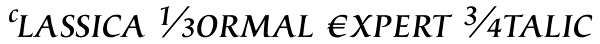 Classica Normal Expert Italic Font