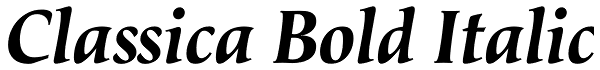 Classica Bold Italic Font