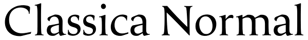 Classica Normal Font