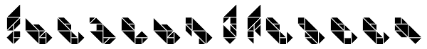 Tangram D Inline Font