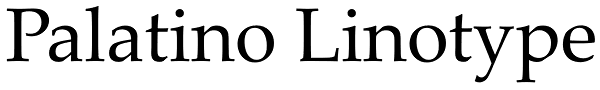 Palatino Linotype Font