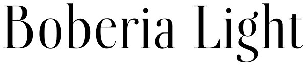 Boberia Light Font