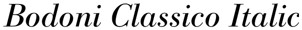 Bodoni Classico Italic Font