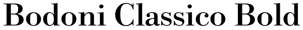 Bodoni Classico Bold Font