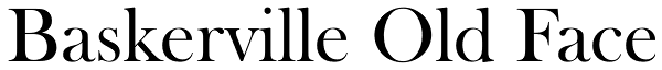 Baskerville Old Face Font