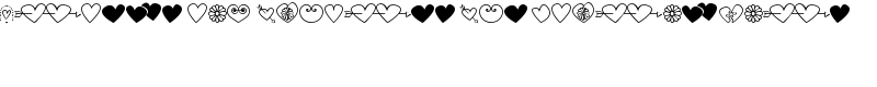 hearts and flowers for valentines Font