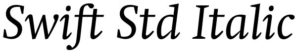 Swift Std Italic Font