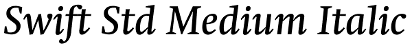 Swift Std Medium Italic Font