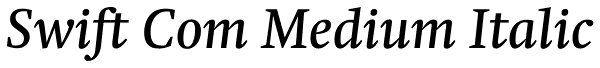 Swift Com Medium Italic Font