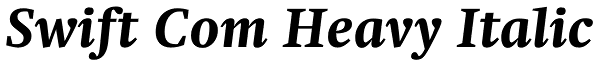 Swift Com Heavy Italic Font