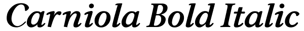 Carniola Bold Italic Font