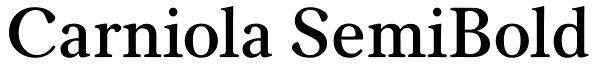 Carniola SemiBold Font