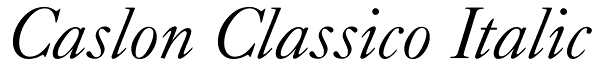 Caslon Classico Italic Font