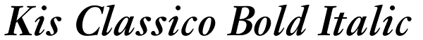 Kis Classico Bold Italic Font