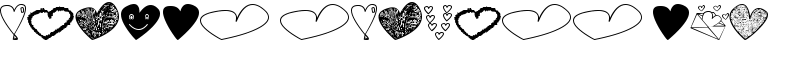 hearts shapess tfb Font