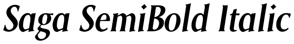 Saga SemiBold Italic Font
