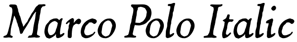 Marco Polo Italic Font