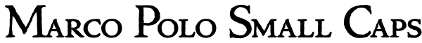 Marco Polo Small Caps Font