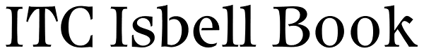 ITC Isbell Book Font